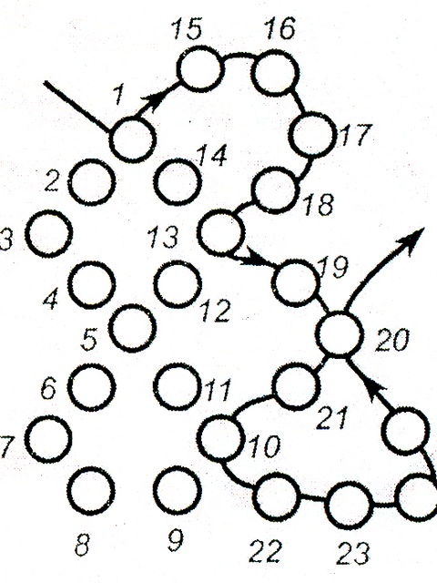 Схема плетения из бисера 2