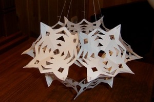 3D бумажные снежинки